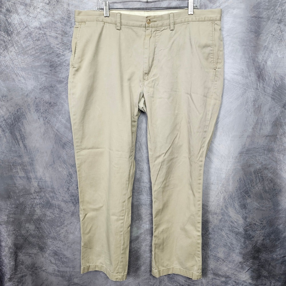 Polo Ralph Lauren Classic Fit Chino Pants Mens 40x30 Tan Khaki Flat Front Cotton